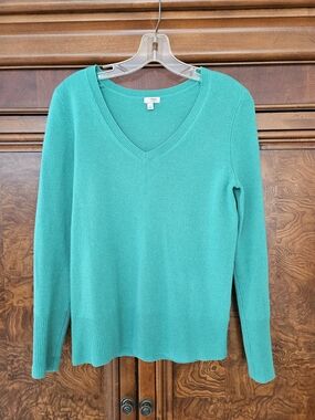 Halogen Teal V-Neck Sweater